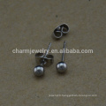 BXG023 Stainless Steel Round ball Posts Pin earring stud Nickel Free earring findings for Jewelry-Making